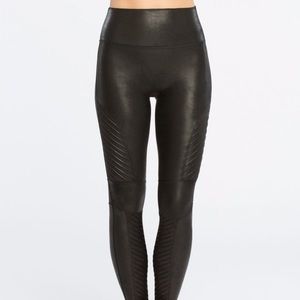 Spanx Faux Leather Moto Leggings